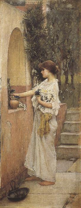 johnwilliam waterhouse,R.A. A Roman Offering (mk37)